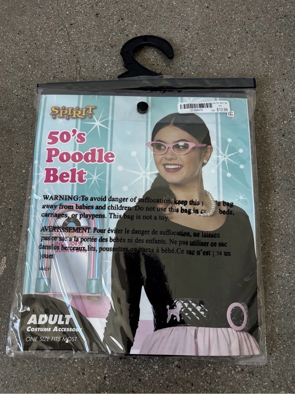 Spirit 50's Poodle Belt - Pink and Black